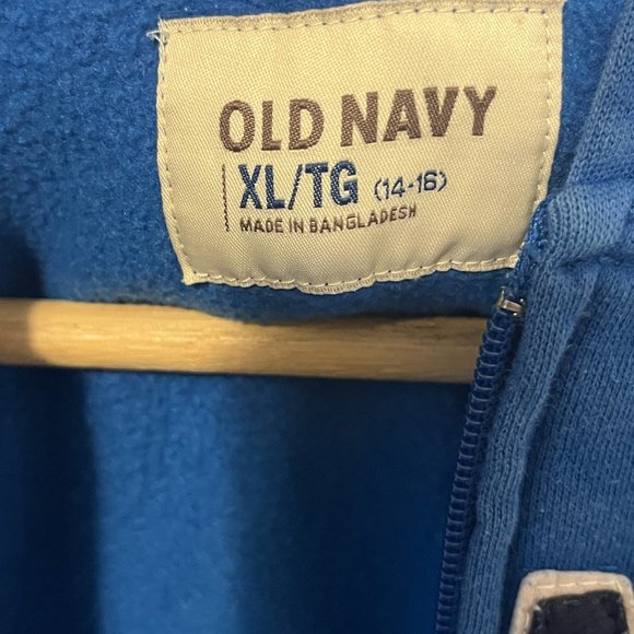 OLD NAVY | Boys Zip Up Hoodie Blue Size X-Large - Picture 7 of 7